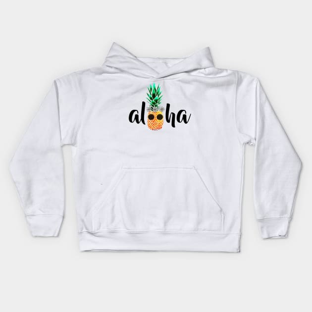 Aloha Pineapple Kids Hoodie by lolsammy910